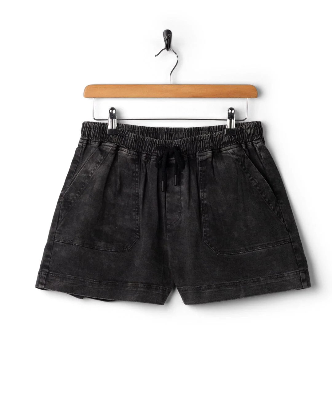 Santano Womens Short in Washed Black - Image 2