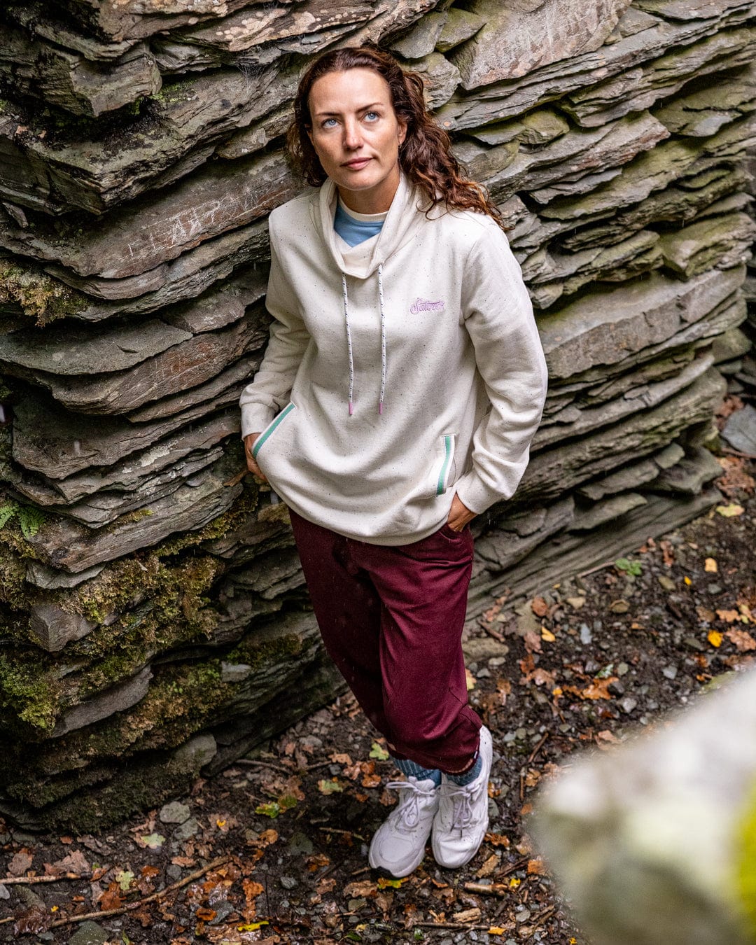 Sara Womens Sweatshirt in Cream - Image 10