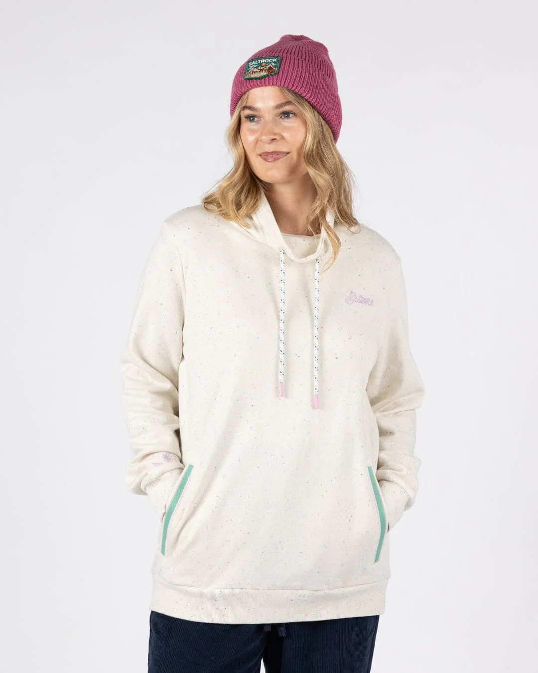 Sara Womens Sweatshirt in Cream - Image 2