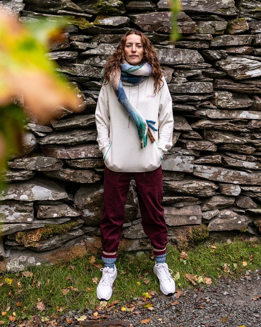Sara Womens Sweatshirt in Cream - Image 5