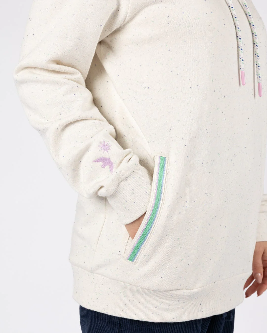 Sara Womens Sweatshirt in Cream - Image 7