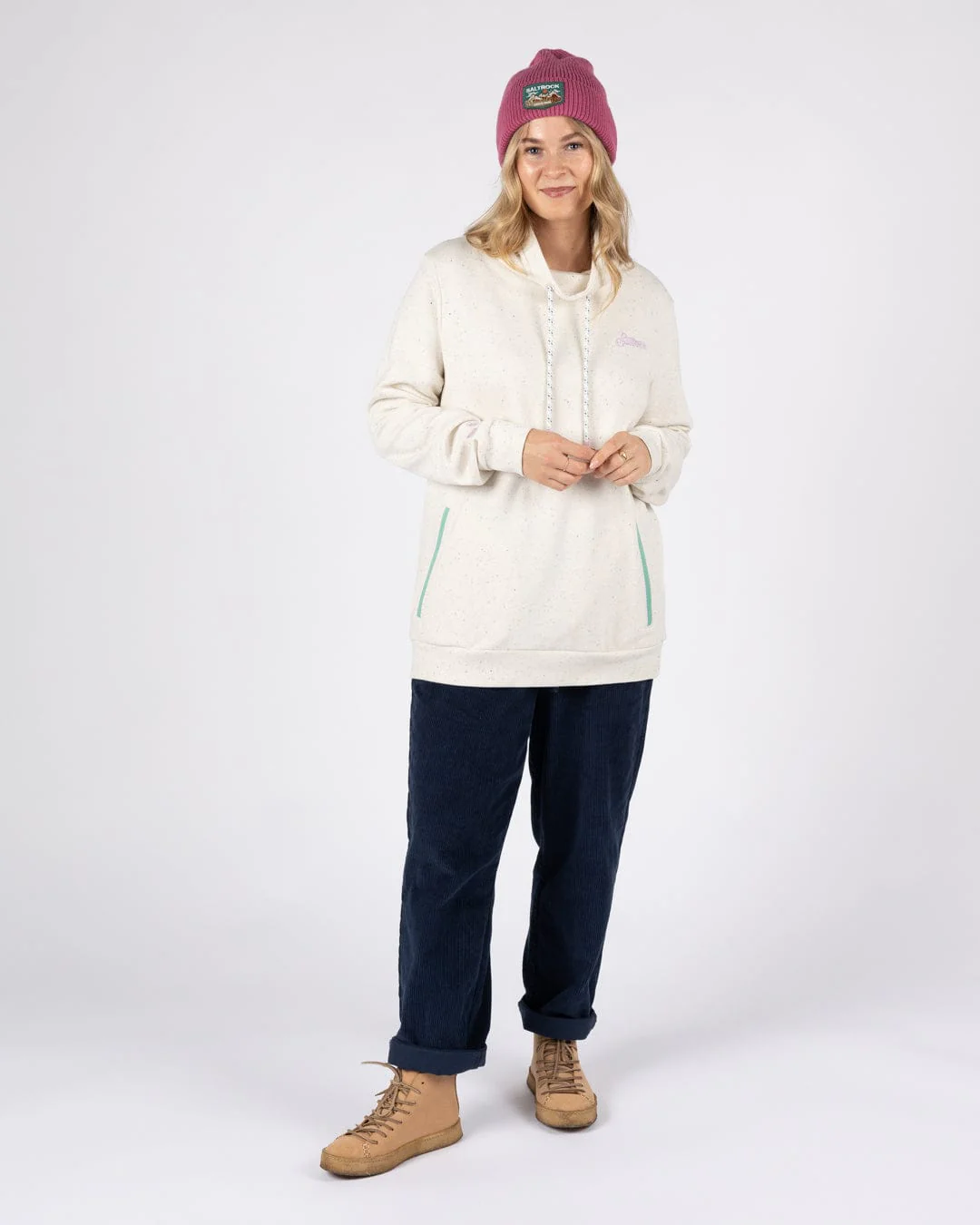 Sara Womens Sweatshirt in Cream - Image 8