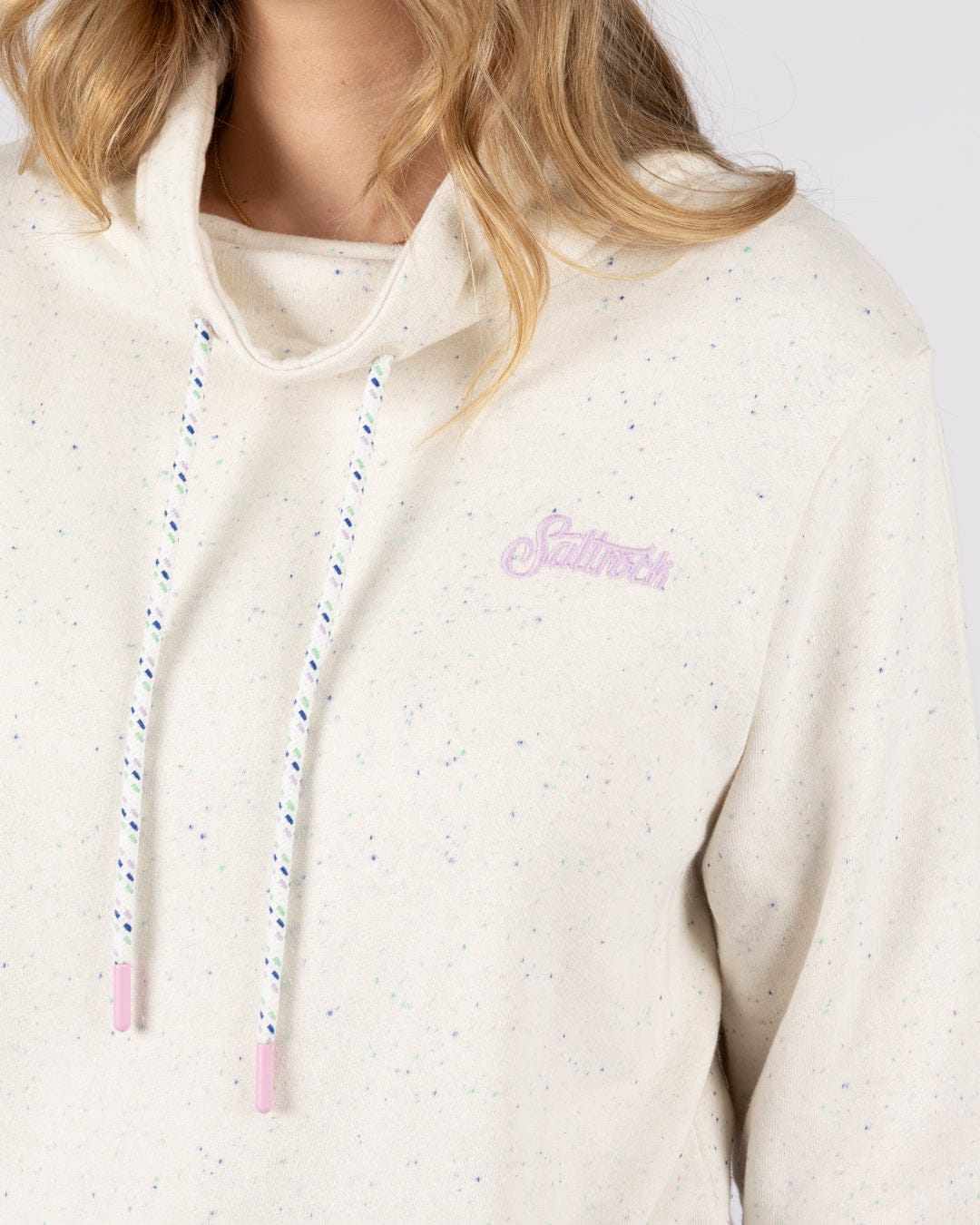 Sara Womens Sweatshirt in Cream - Image 9
