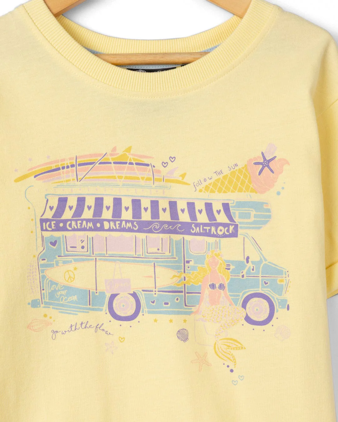 Scoop Kids Short Sleeve T-Shirt in Light Yellow - Image 2