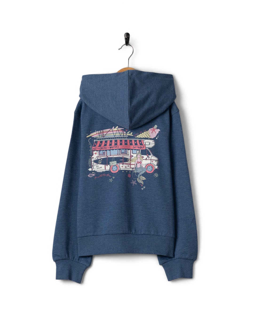 Scoop Kids Zip Hoodie in Blue