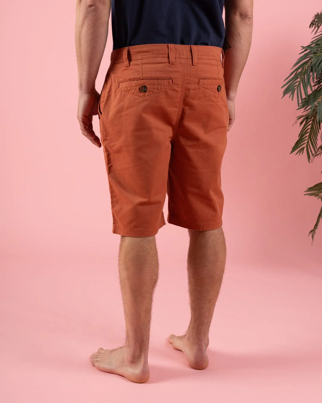 Sennen Mens Chino Short in Orange - Image 4