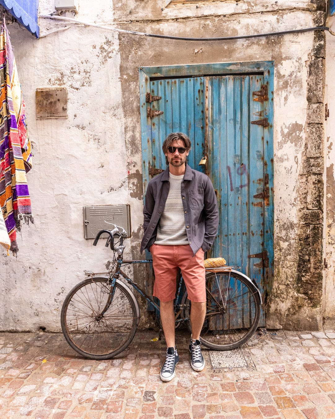 Sennen Mens Chino Short in Orange - Image 7