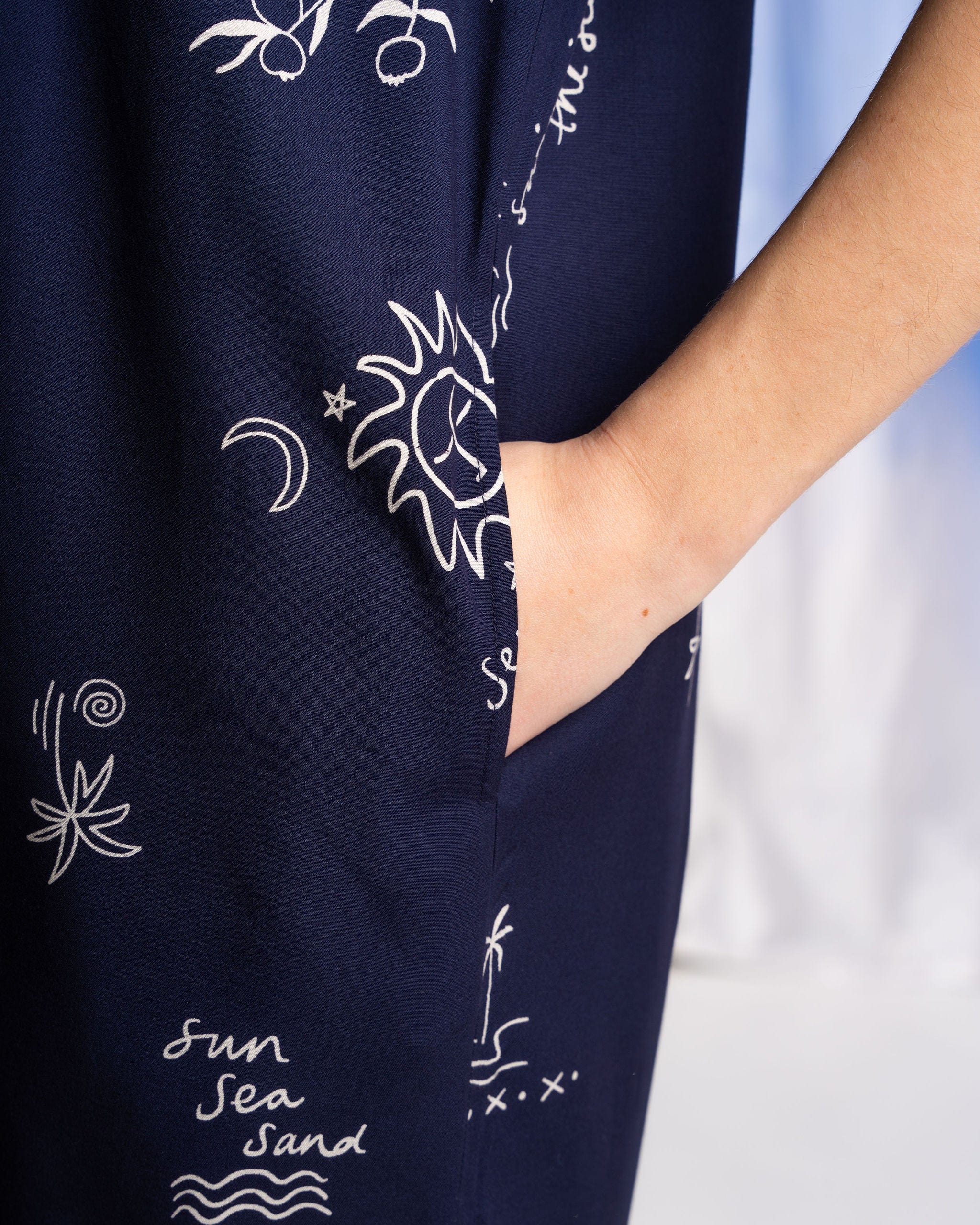 Serenity Womens Shirt Dress in Blue - Image 9