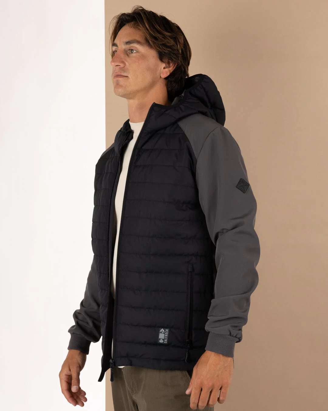 Sero Mens Water Resistant Padded Jacket in Black