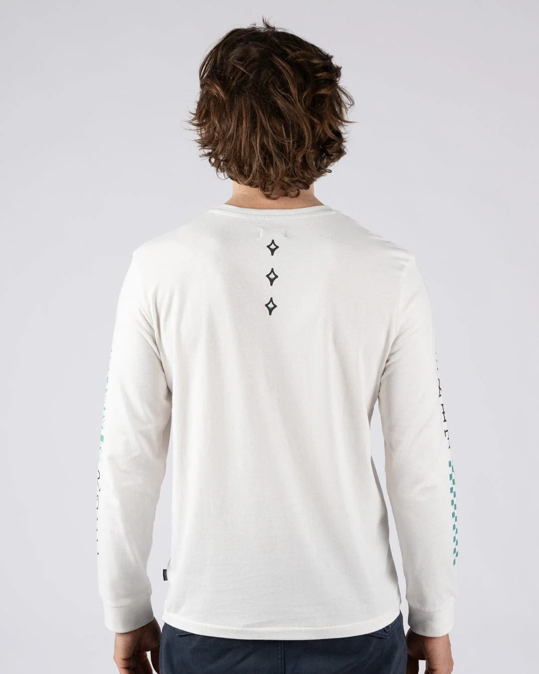 Yesterday's Youth Serpent Mens Long Sleeve T-Shirt in Cream - Image 3