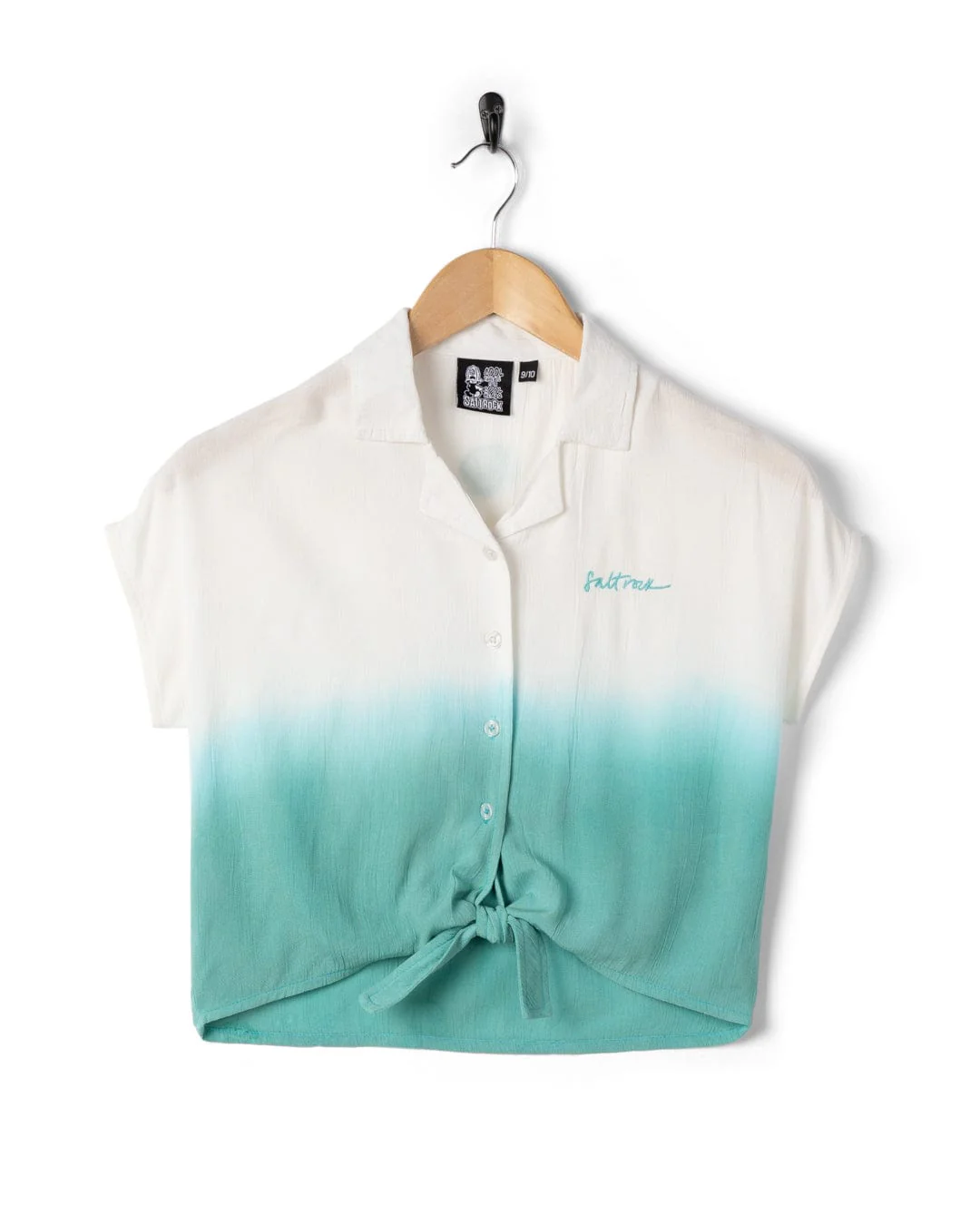 Shelby Kids Front Knot Shirt in Turquoise - Image 3