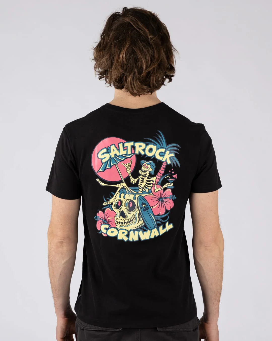 Sip “N”Dip Cornwall Mens Short Sleeve T-shirt in black
