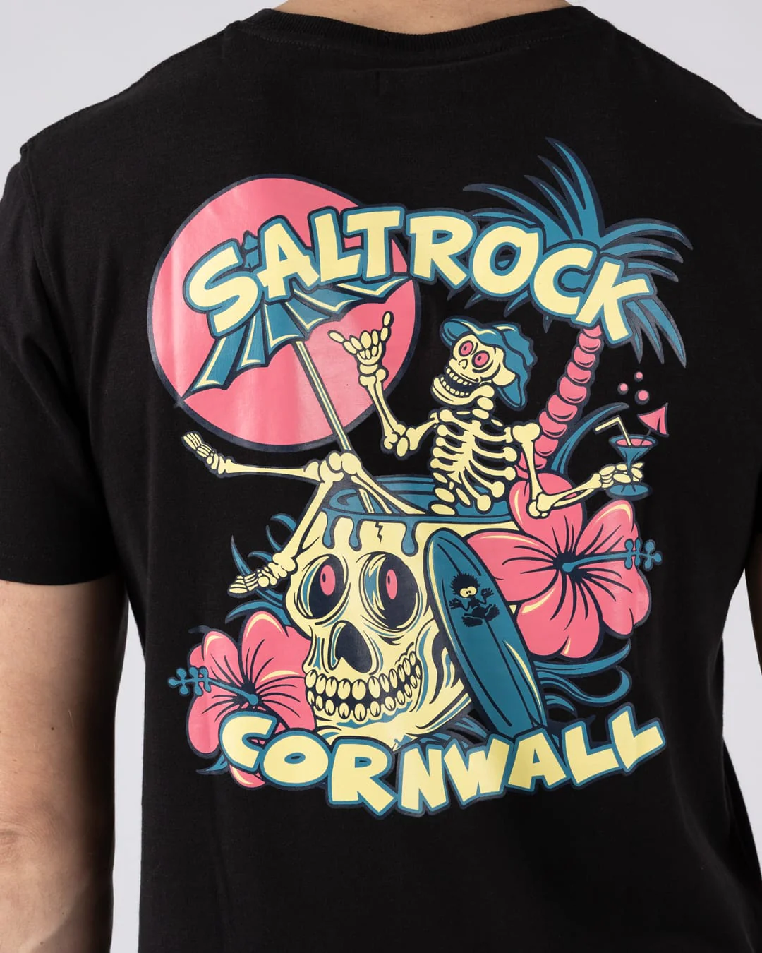 Sip “N”Dip Cornwall Mens Short Sleeve T-shirt in black - Image 3