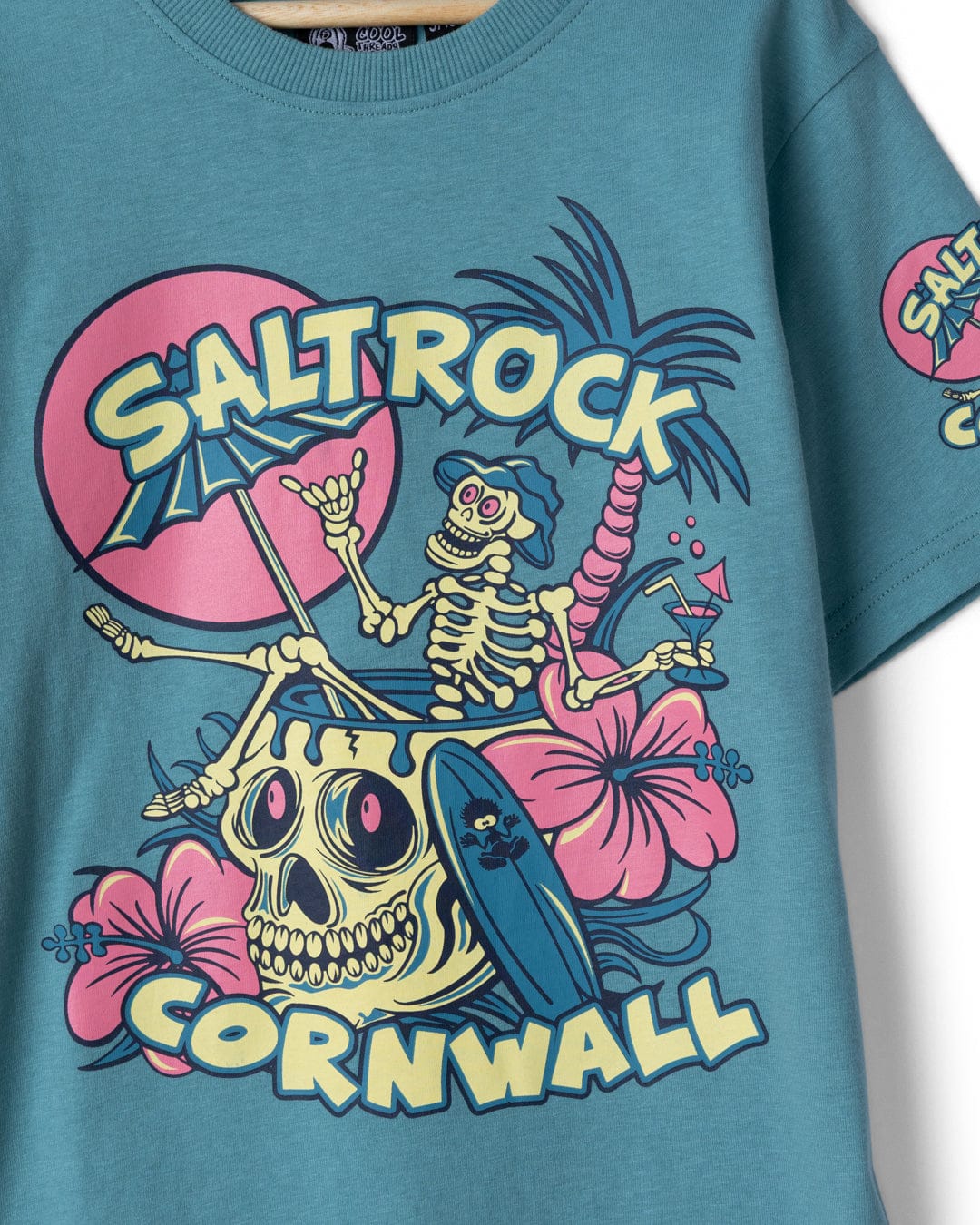 Sip “N”Dip Cornwall Kids Short Sleeve T-Shirt in Blue - Image 2