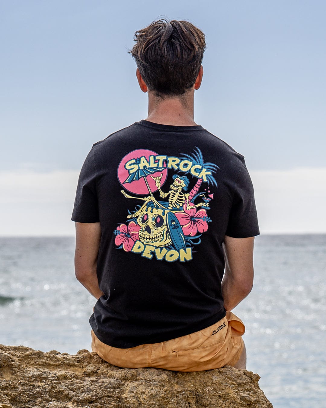 Sip “N”Dip Devon  Mens Short Sleeve T-shirt in Black