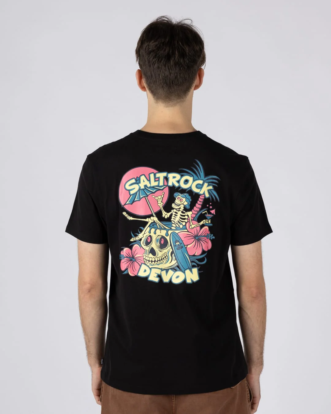 Sip “N”Dip Devon  Mens Short Sleeve T-shirt in Black - Image 3