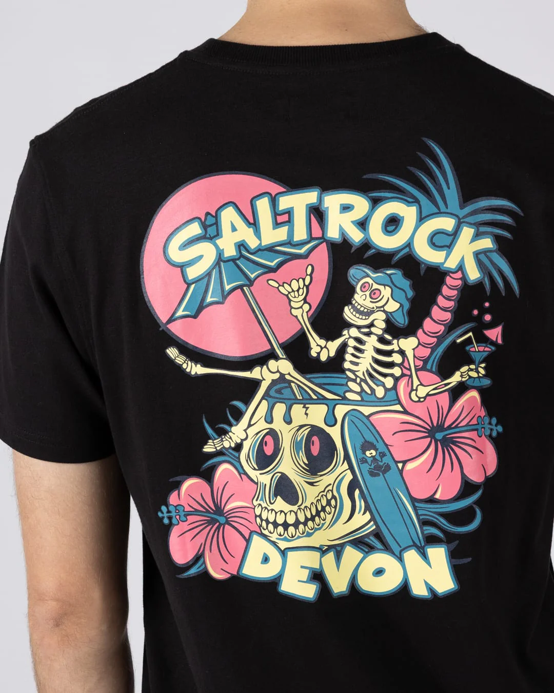 Sip “N”Dip Devon  Mens Short Sleeve T-shirt in Black - Image 5