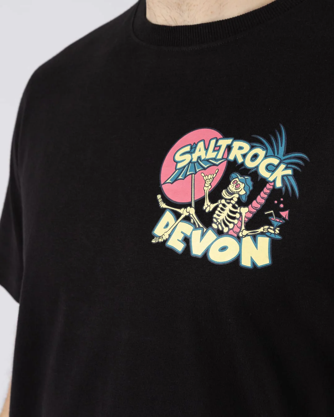 Sip “N”Dip Devon  Mens Short Sleeve T-shirt in Black - Image 6