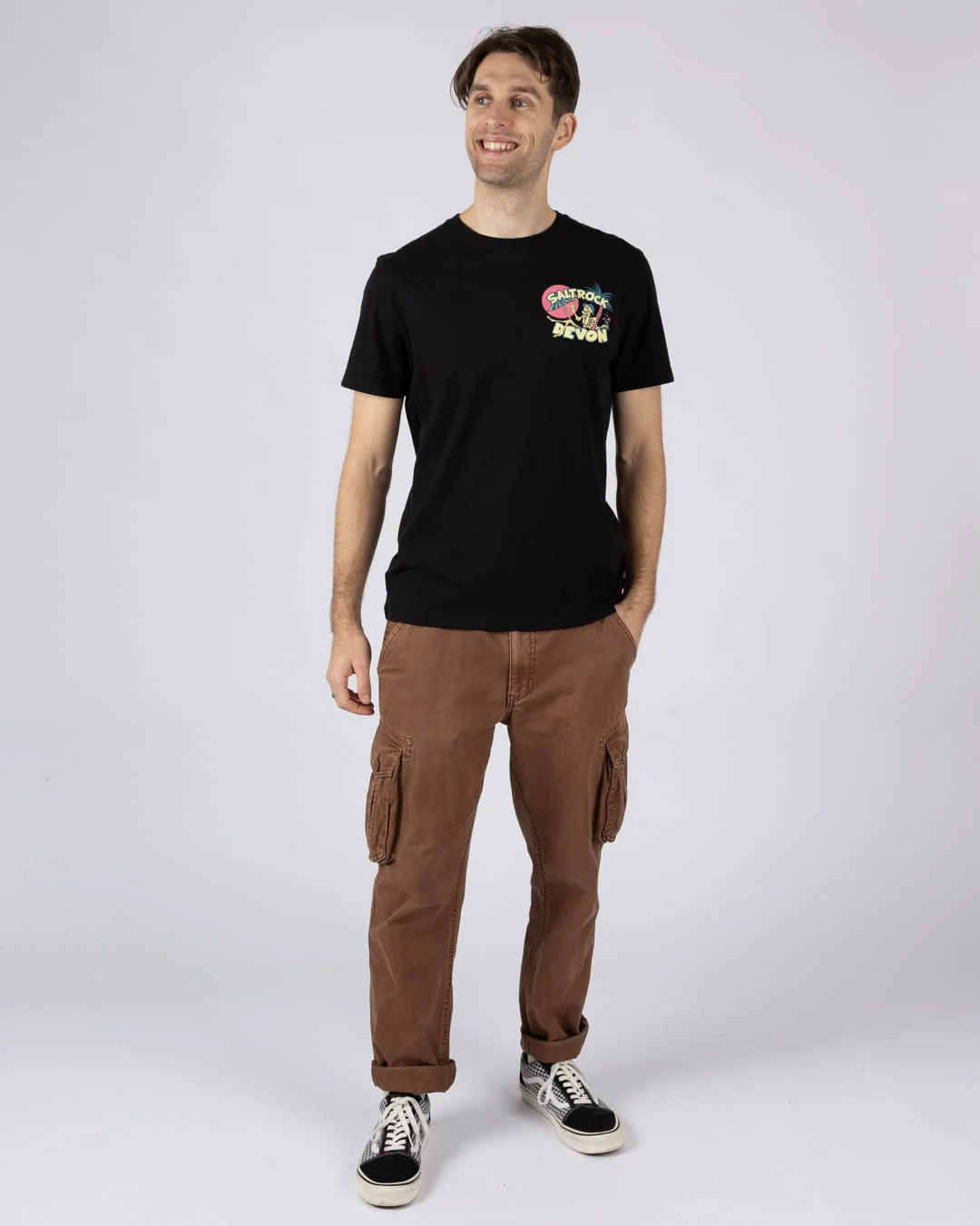 Sip “N”Dip Devon  Mens Short Sleeve T-shirt in Black - Image 7