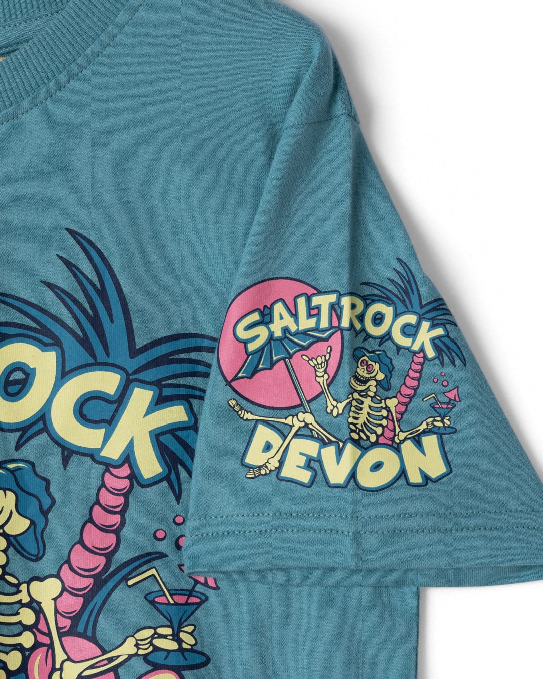 Sip “N”Dip Devon Kids Short Sleeve T-Shirt in Blue - Image 4