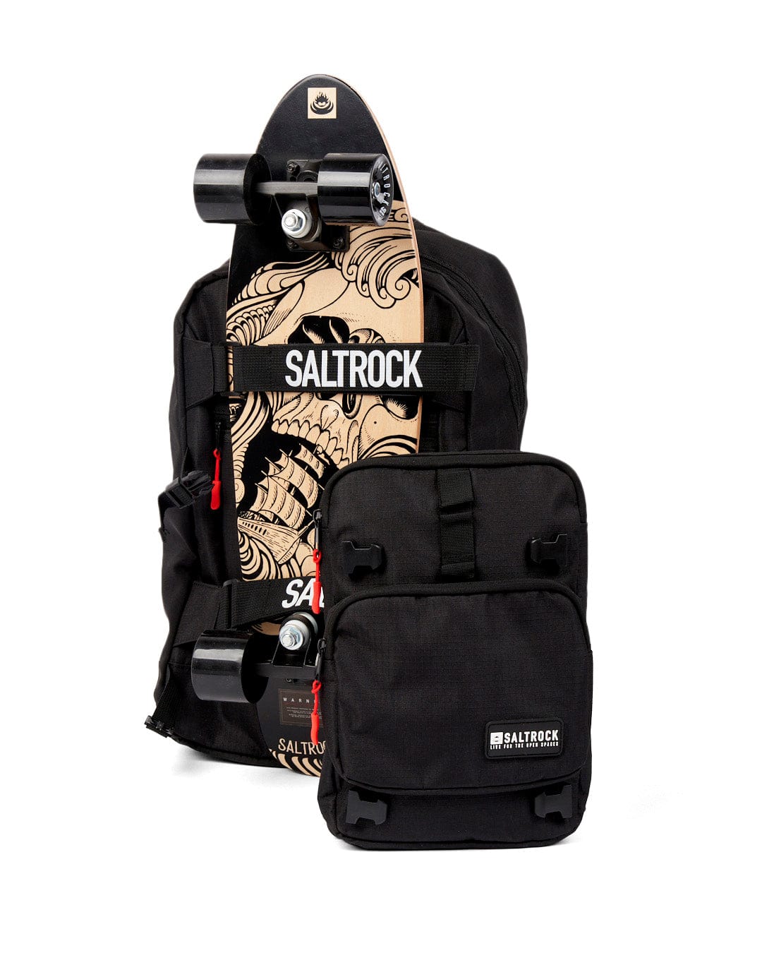 Skatepack Pro 2 in 1 Backpack in Black - Image 2