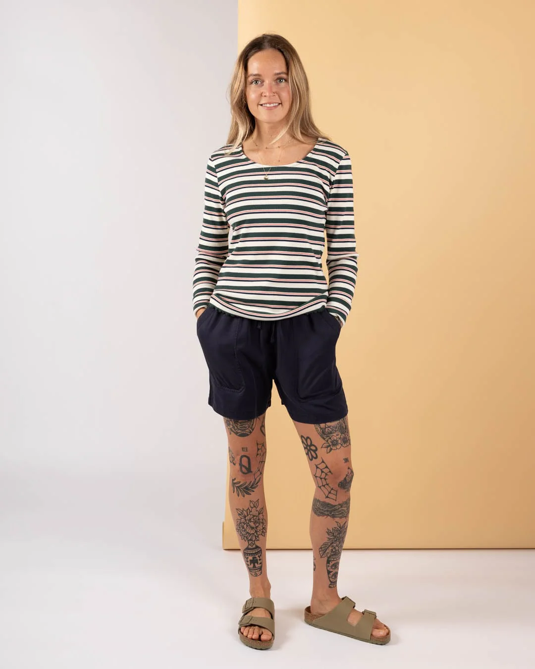Sola Womens Lightweight Shorts in Blue - Image 4