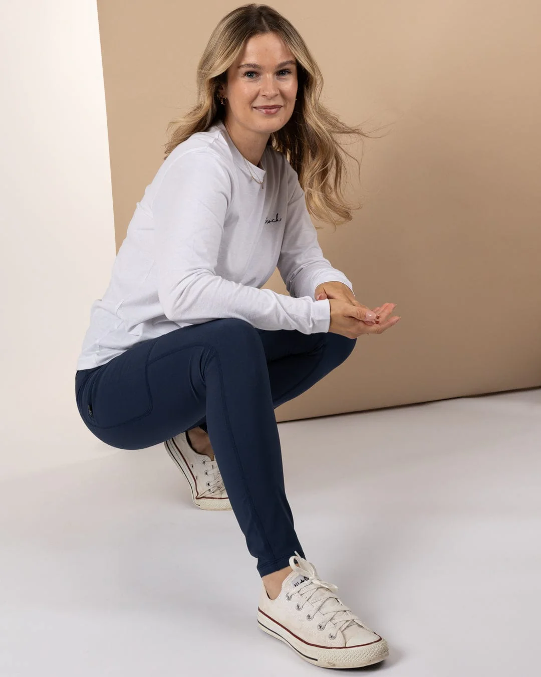Solar Womens Water Resistant Softshell Leggings in Blue - Image 6