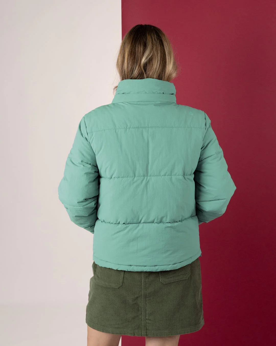 Solitude Womens Water Resistant Padded Jacket in Blue - Image 7