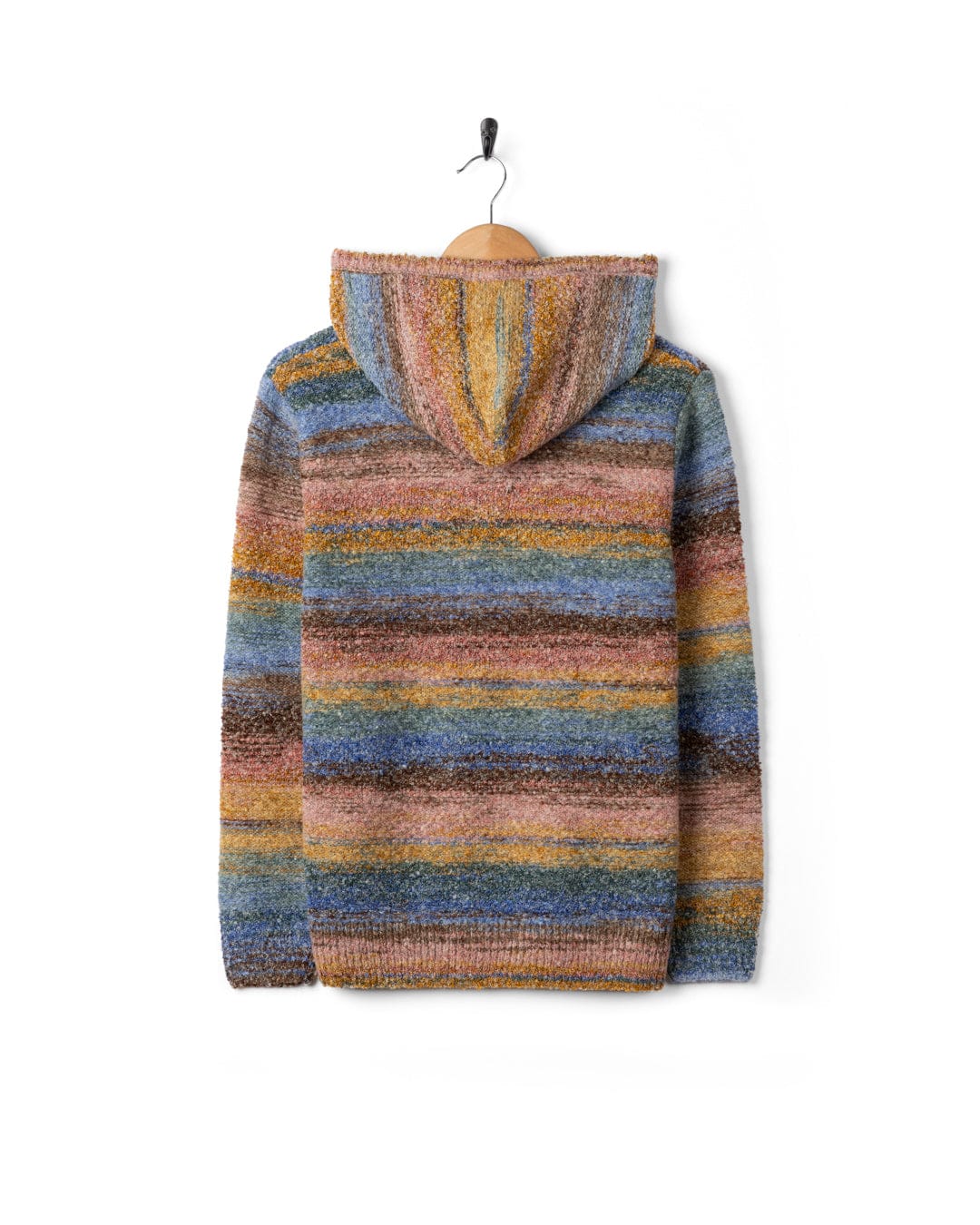 Space Dye Erin  Womens Hooded Jumper in Blue - Image 7
