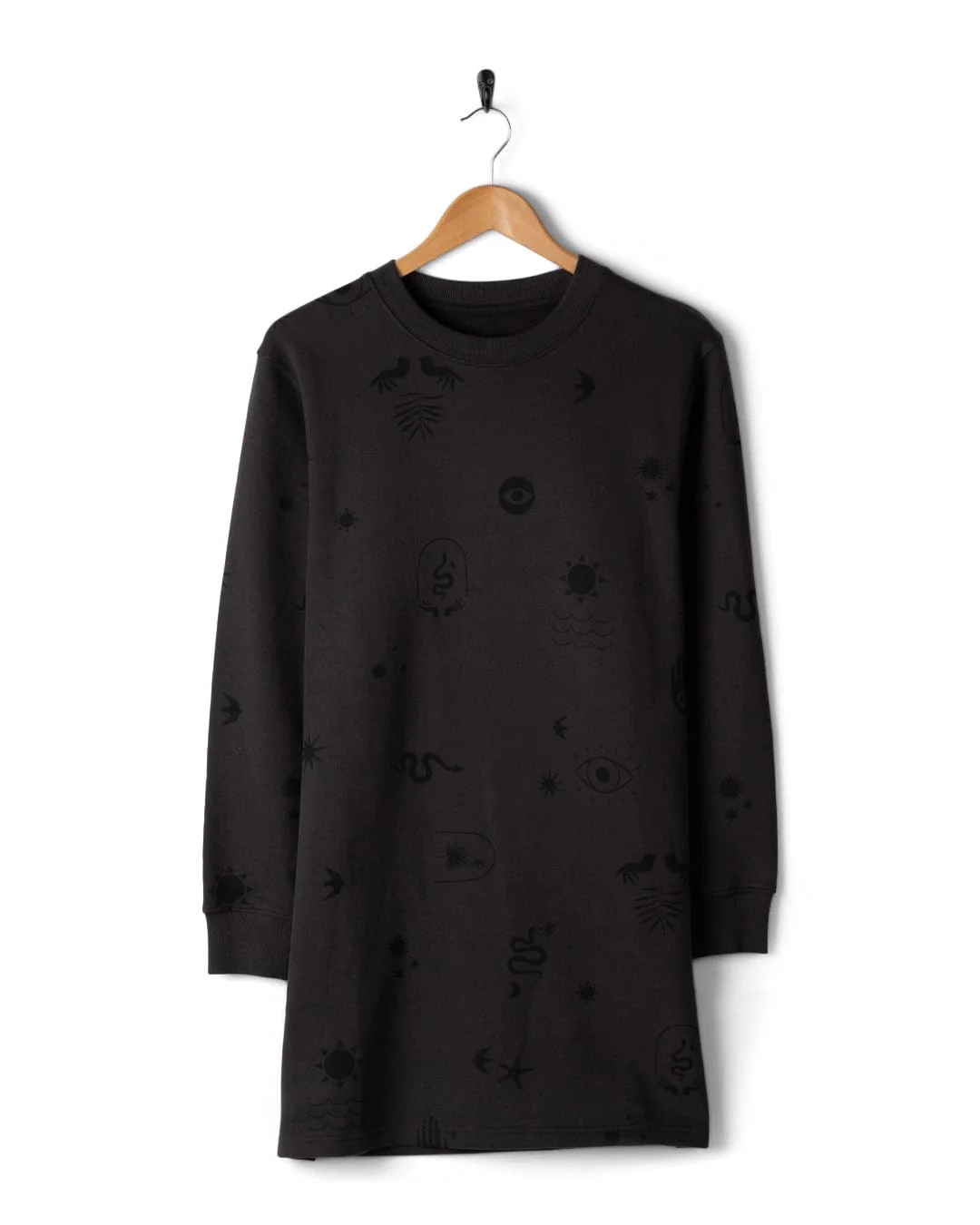 Spirit Womens Sweat Dress in Dark Grey - Image 3