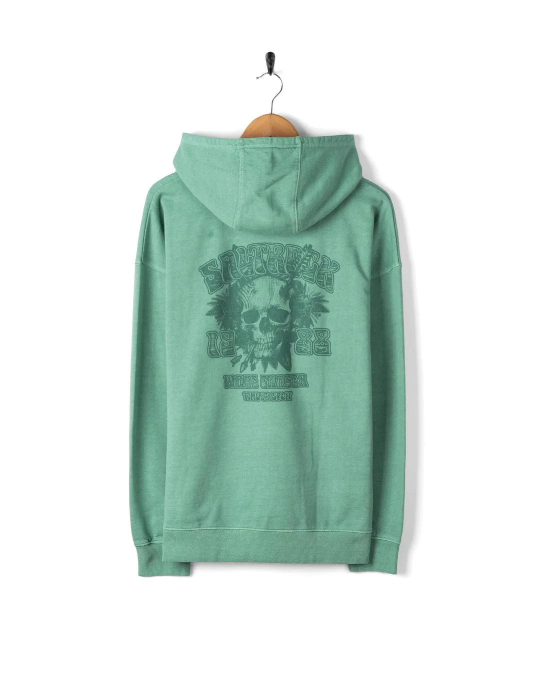 Split Dark Mens Oversized Pop Hoodie in Light Blue - Image 2