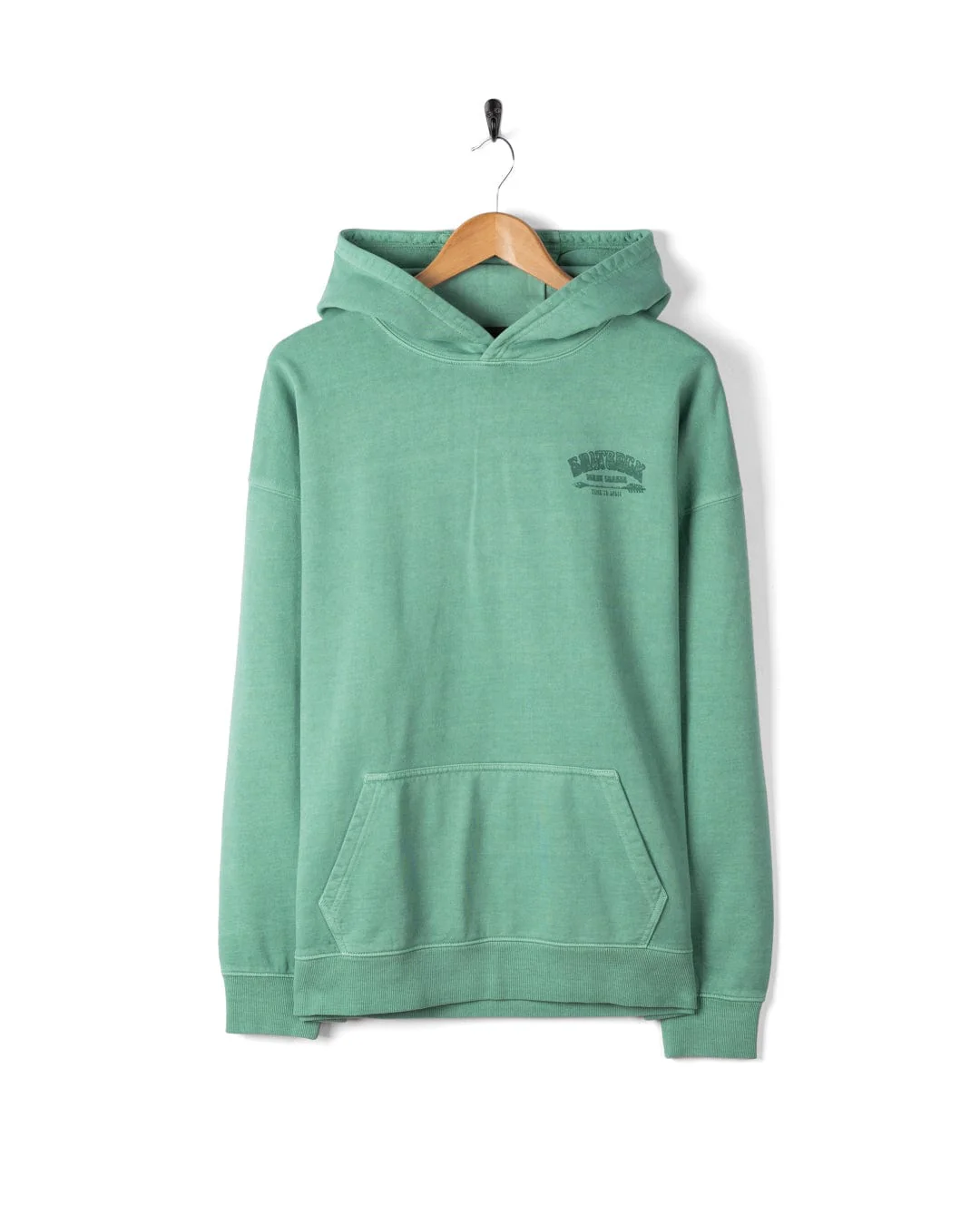 Split Dark Mens Oversized Pop Hoodie in Light Blue - Image 4