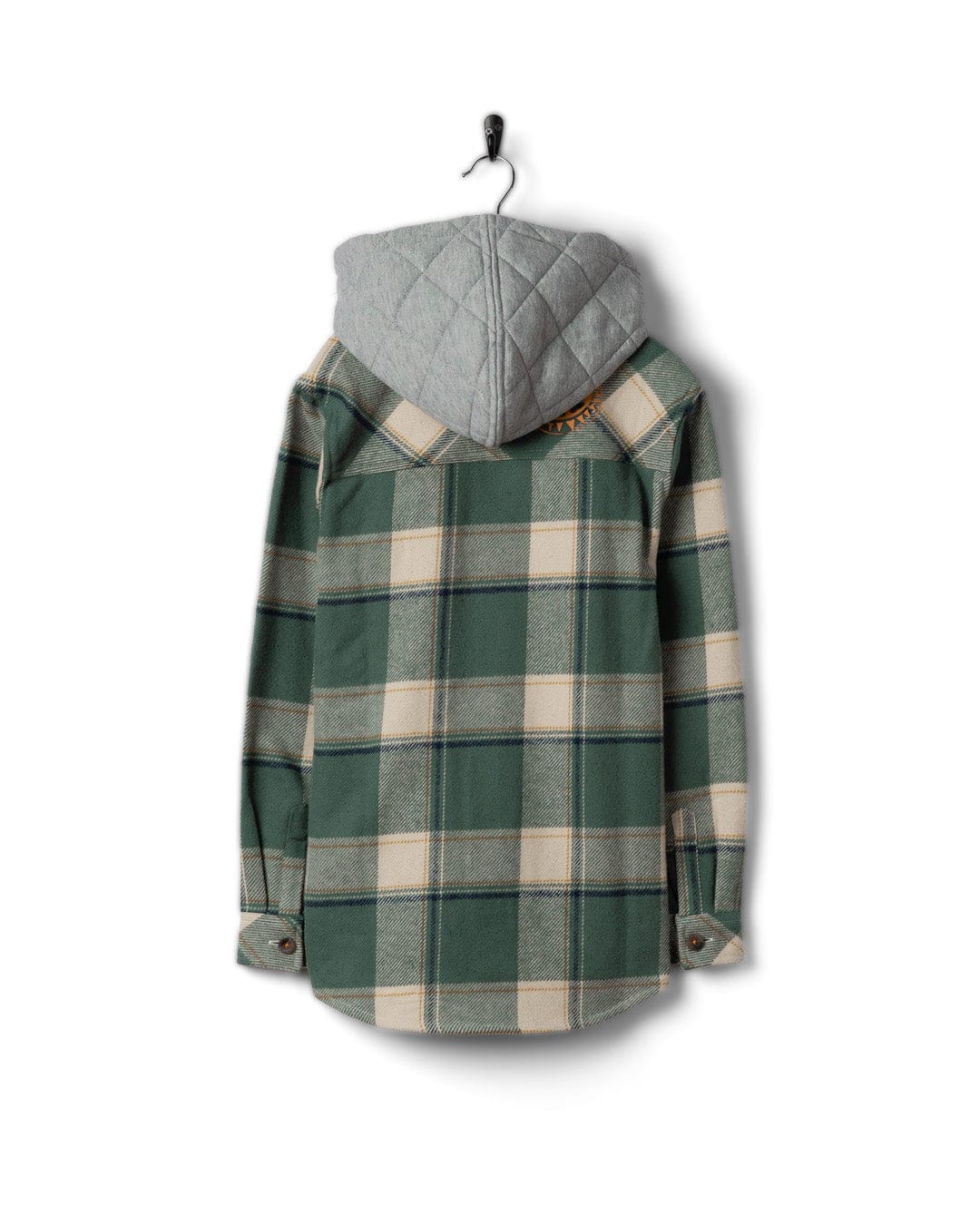 Strait Kids Long Sleeve Flannel Shirt in Dark Green - Image 4