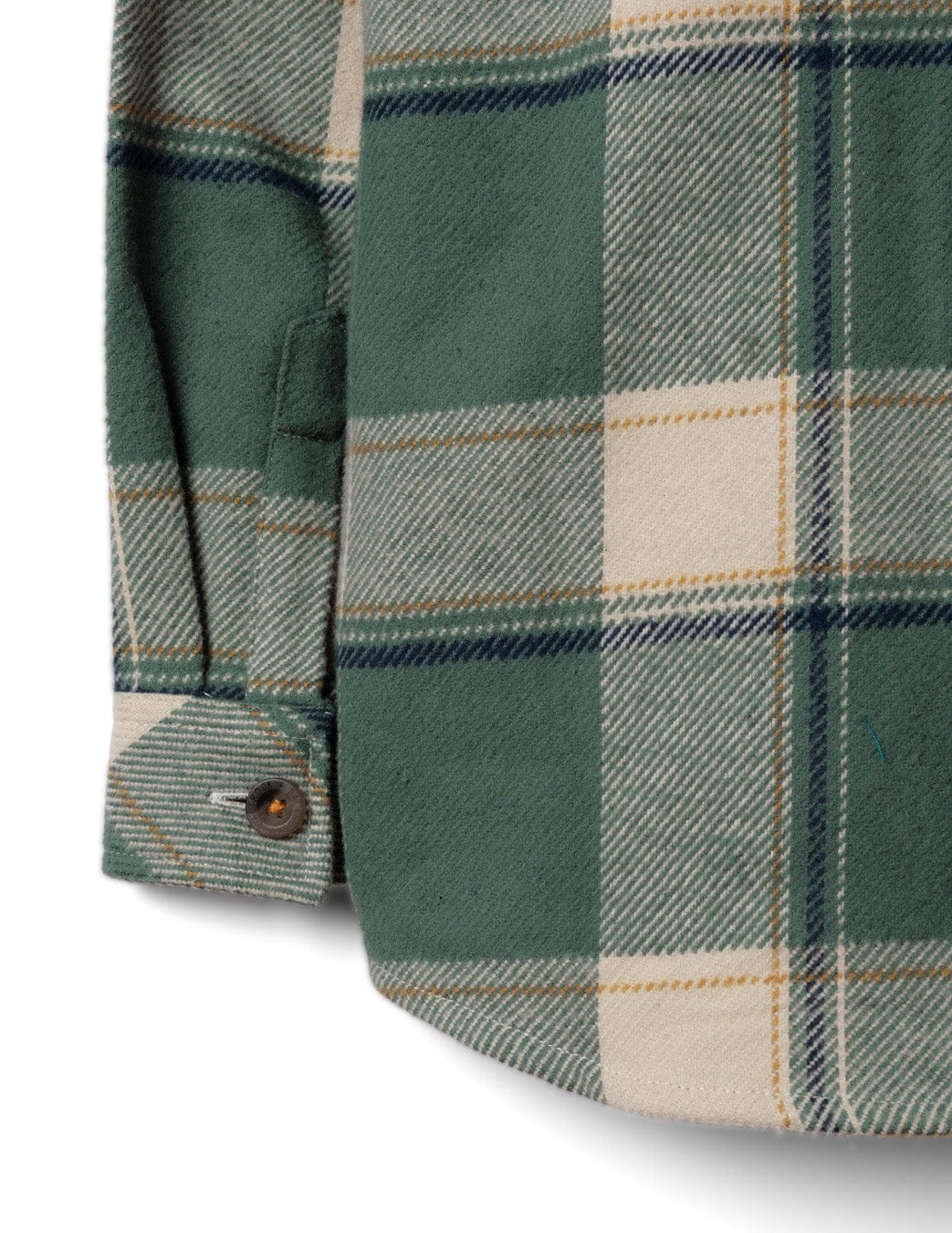 Strait Kids Long Sleeve Flannel Shirt in Dark Green - Image 5