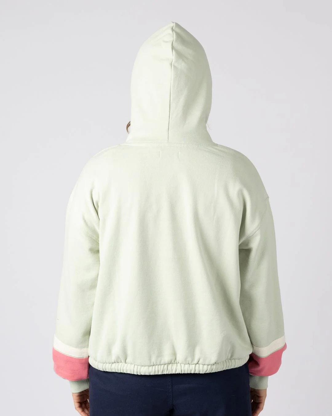 Sun Daze  Womens Pop Hoodie in Light Green - Image 8