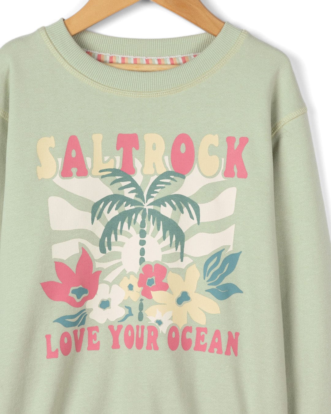 Sun Daze Kids Sweatshirt in Light Green - Image 5
