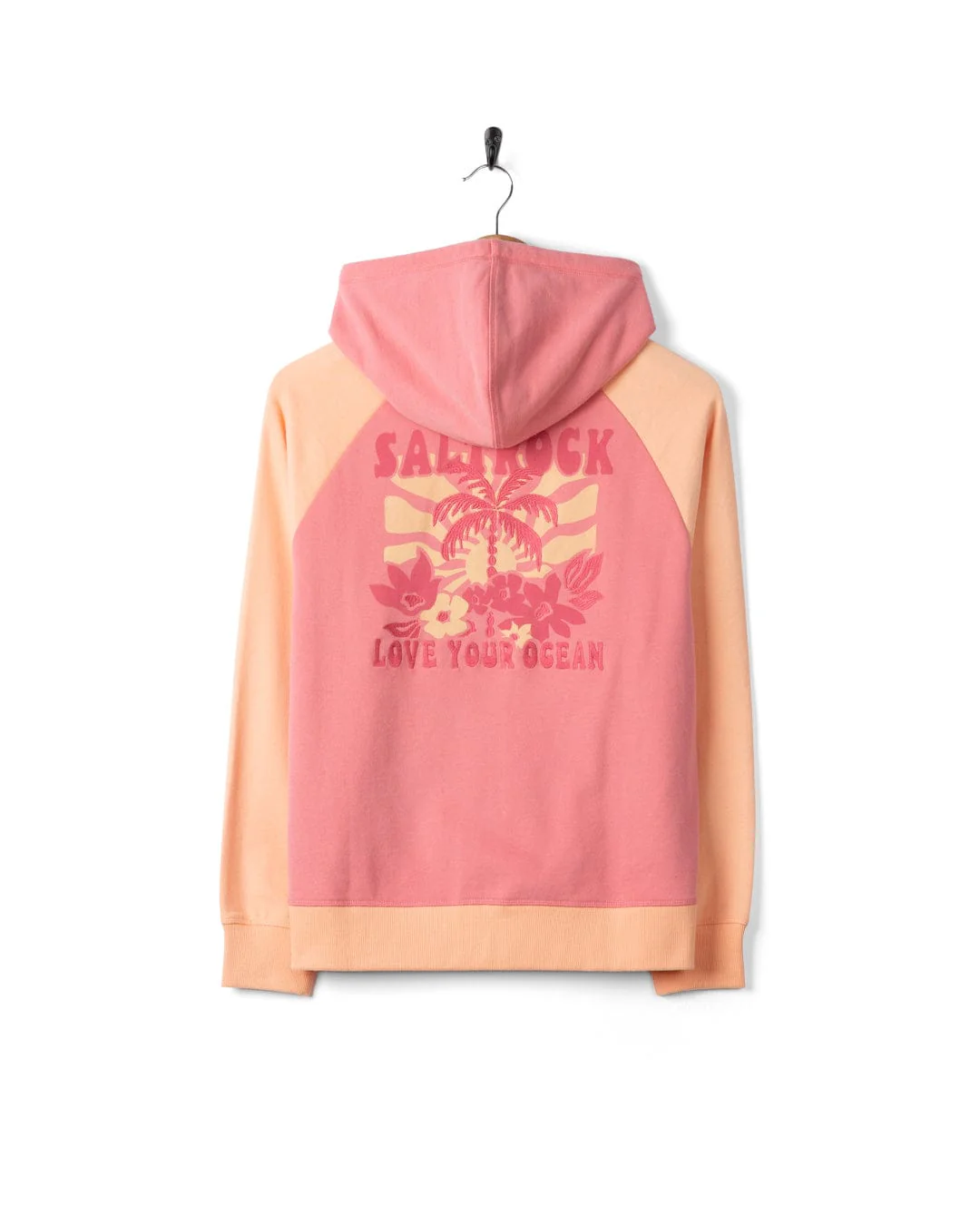 Sun Daze  Womens Zip Through Hoodie in Bright Pink - Image 10