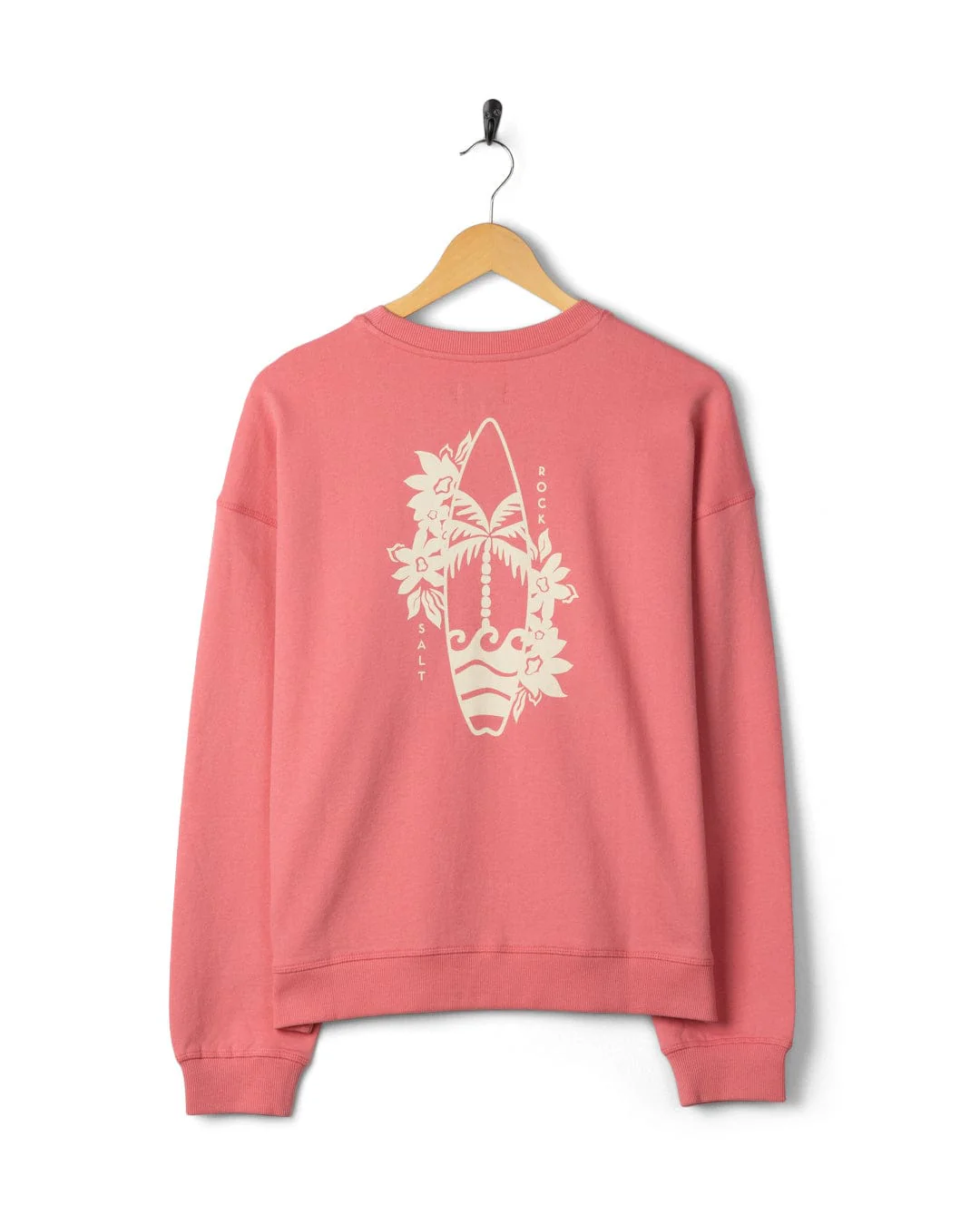 Sun Surfer Womens Oversized Sweatshirt in Pink - Image 4