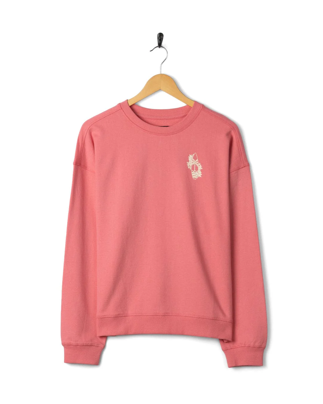 Sun Surfer Womens Oversized Sweatshirt in Pink - Image 5
