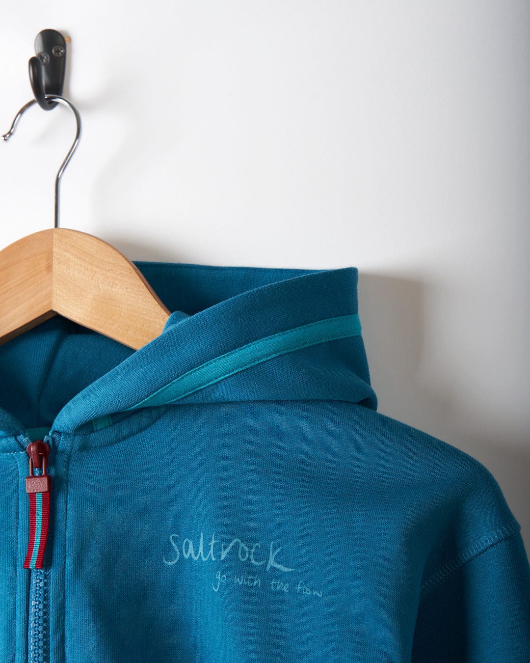 Sup Girl Kids Zip Hoodie in Blue - Image 4