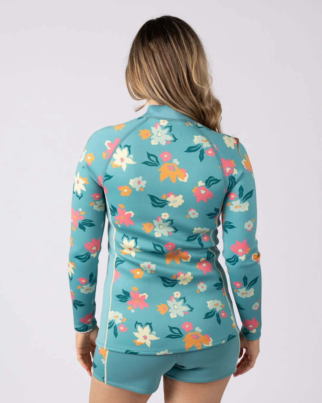 Surfdaze Womens 2mm Wetsuit Jacket in Blue - Image 10