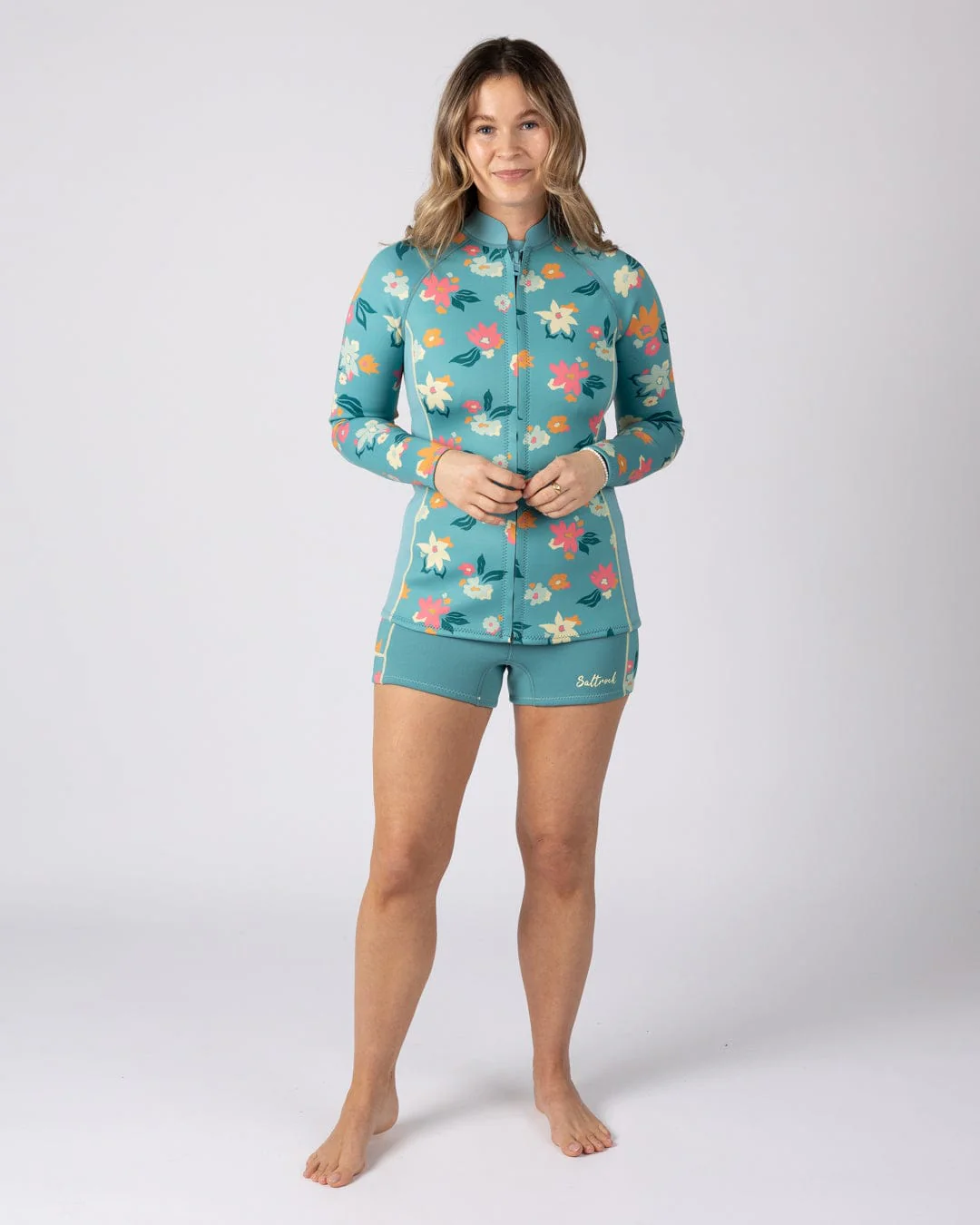 Surfdaze Womens 2mm Wetsuit Jacket in Blue - Image 8