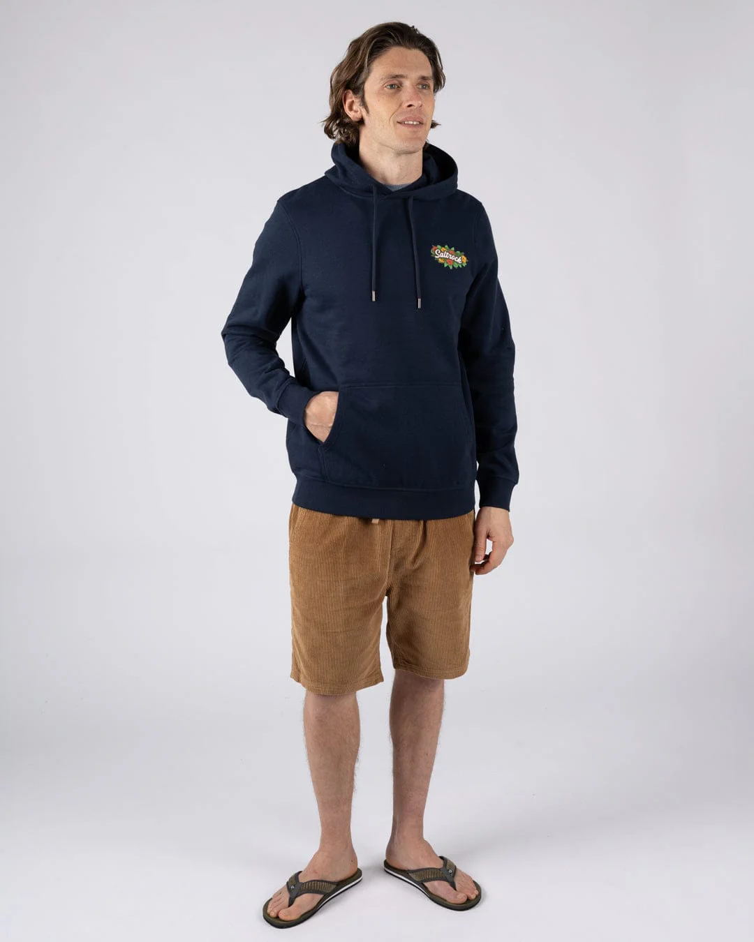 Surf Shack Wales Mens Pop Hoodie in Blue - Image 5