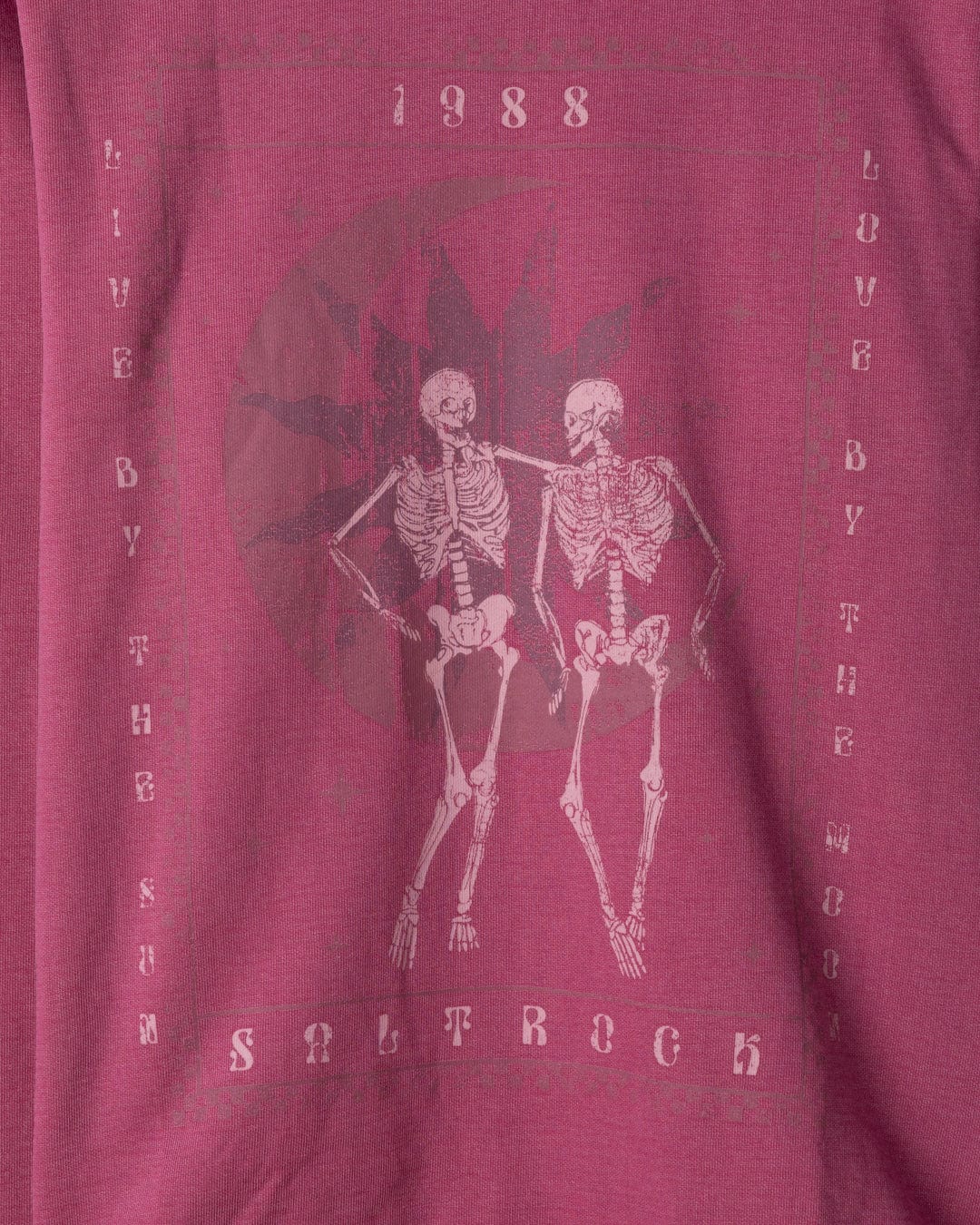 Tarot Moon Womens Sweat Shirt in Dark Pink - Image 4