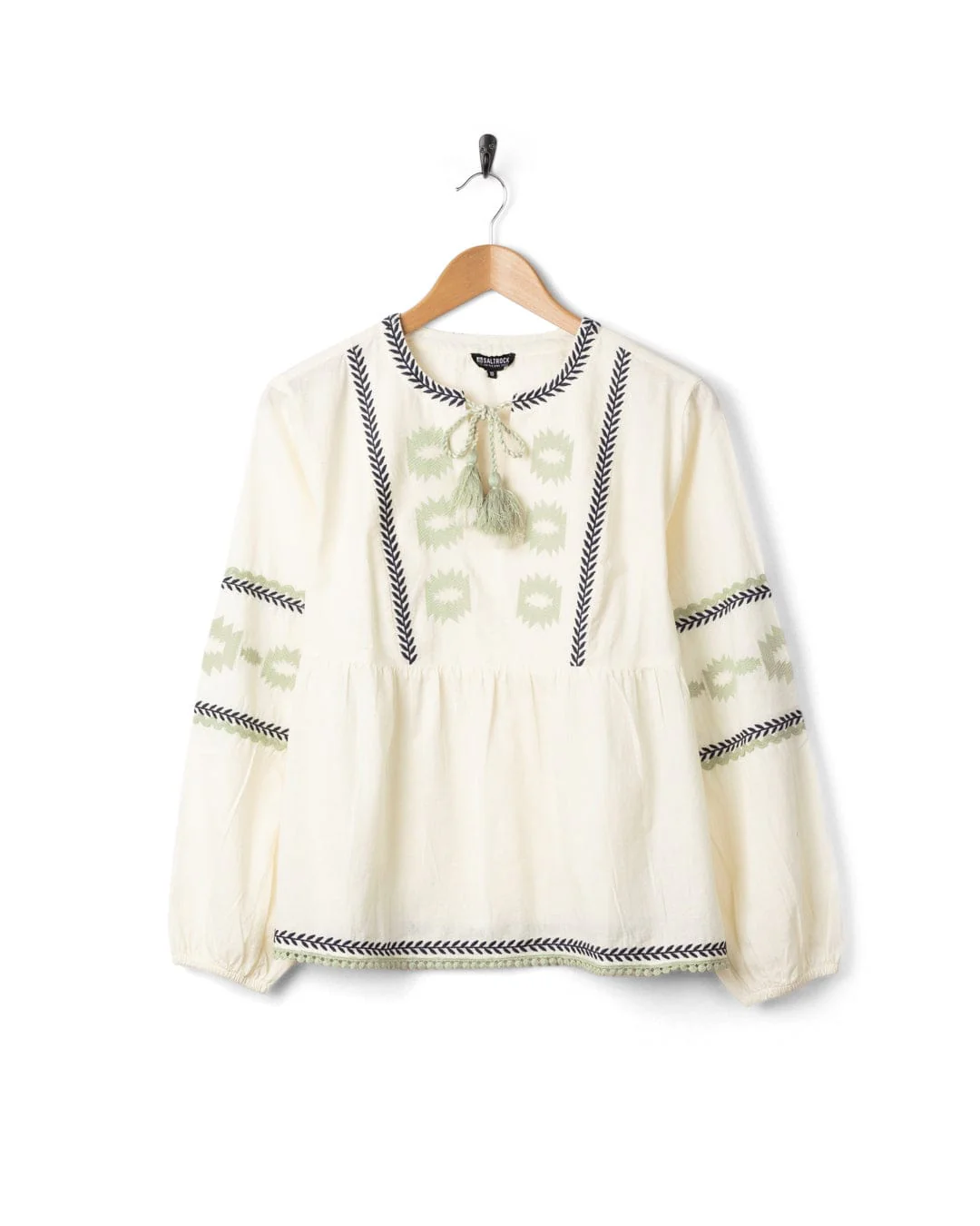 Tia Womens Blouse in White - Image 11