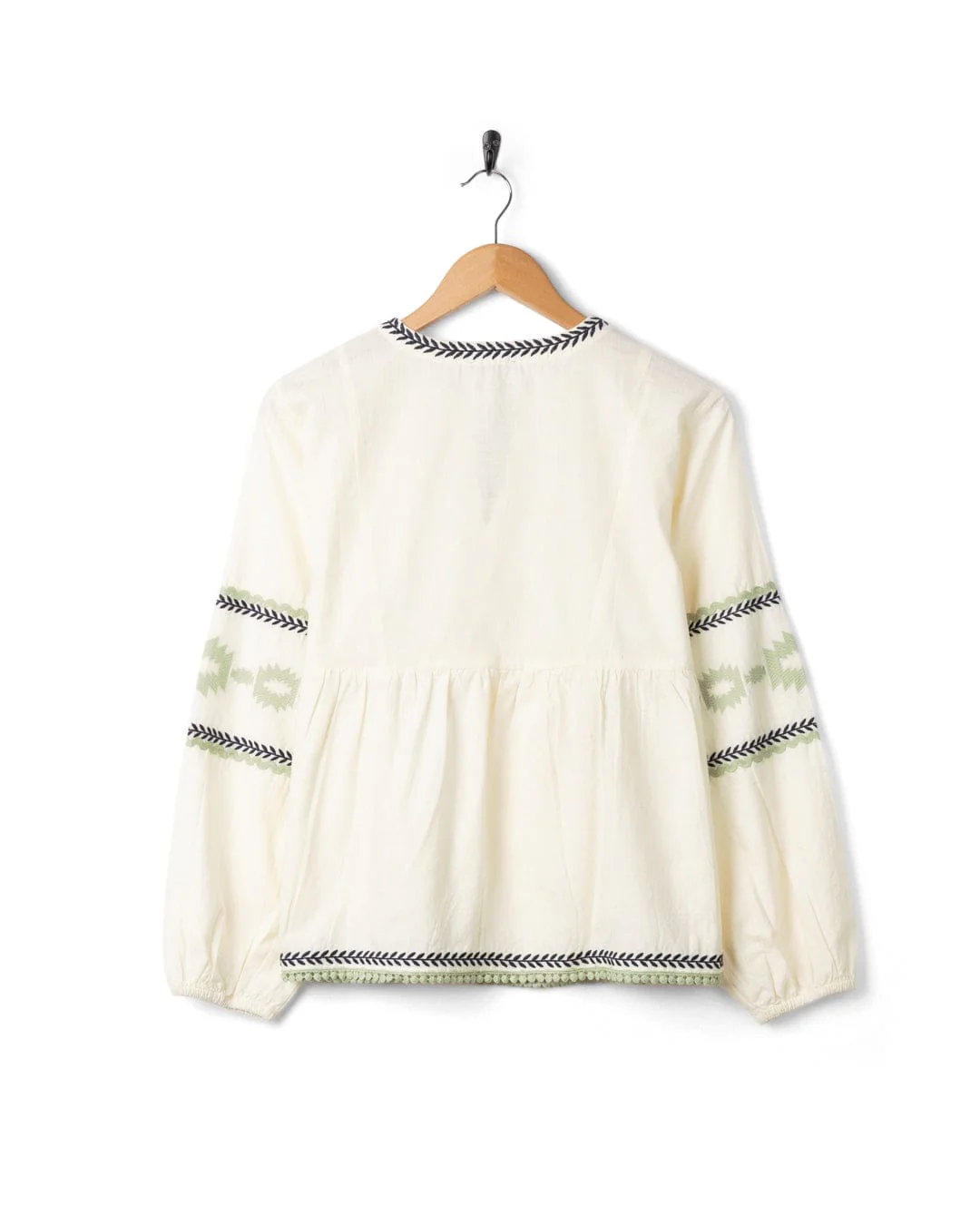 Tia Womens Blouse in White - Image 13