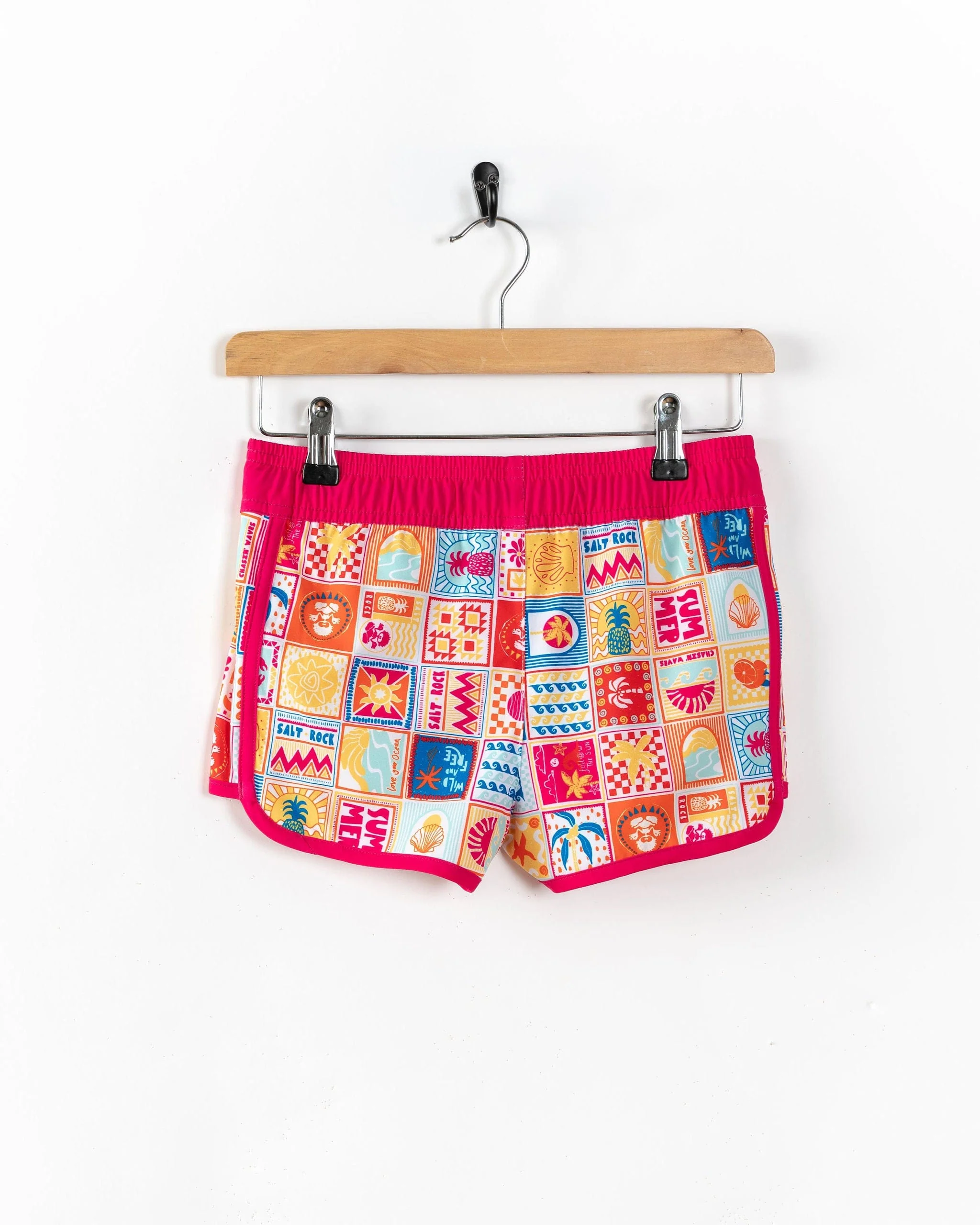 Tiles Kids Recycled Boardshorts in Pink - Image 6