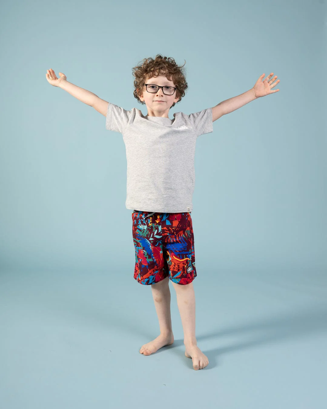 Essential Recycled Kids Short Sleeve T-Shirt in Grey - Image 4