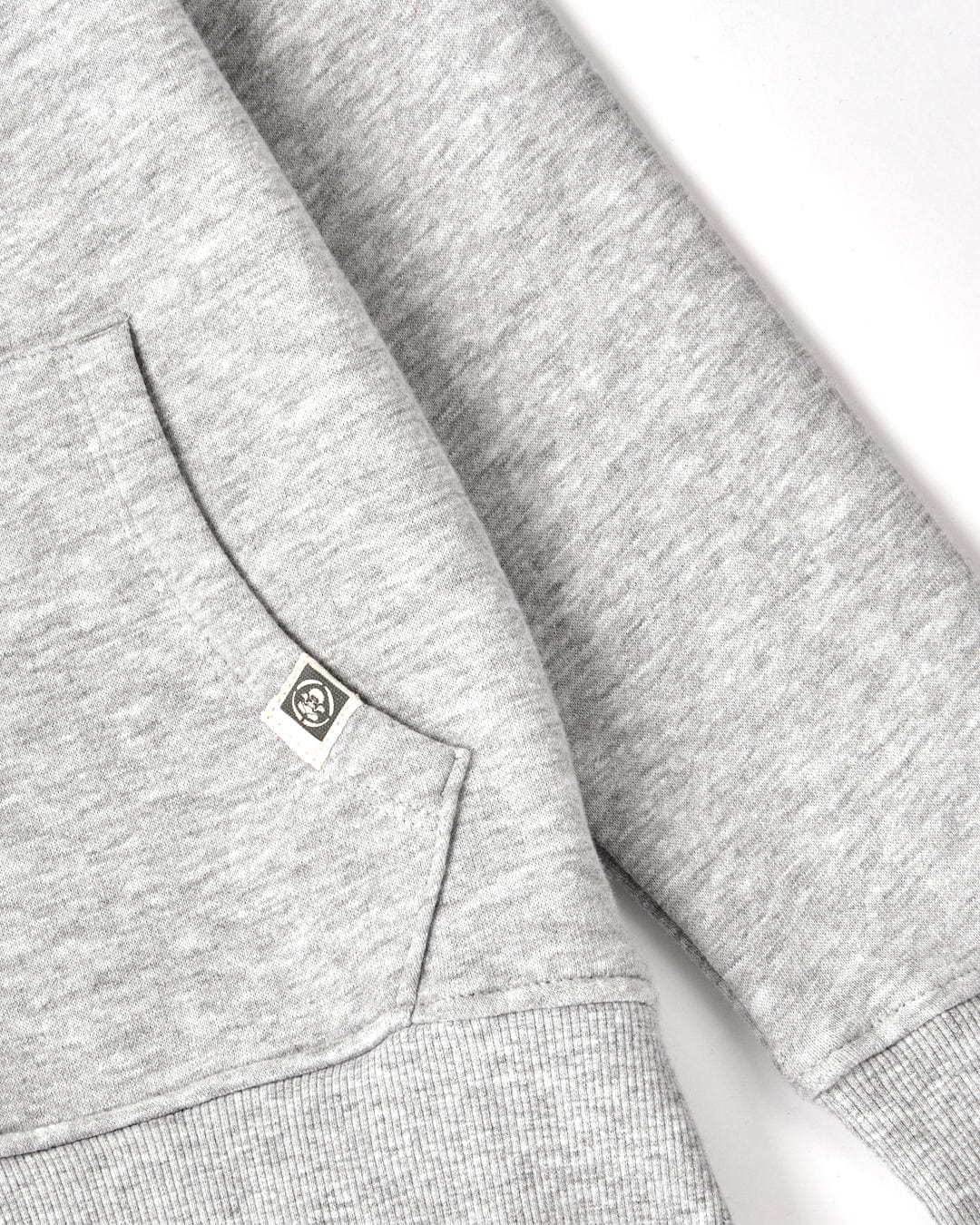 Essential Recycled Kids Zip Hoodie in Grey Marl - Image 3