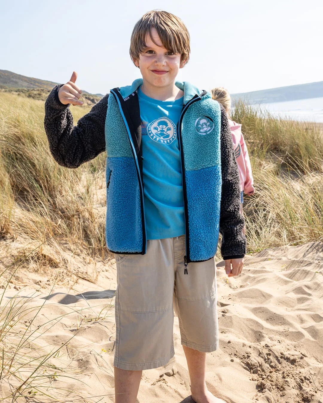 Tok Emery Kids Fleece in Blue/Black - Image 3